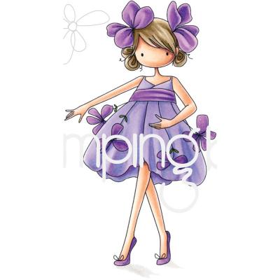 Stamping Bella Cling Stamp Tiny Townie - Garden Girl Violet